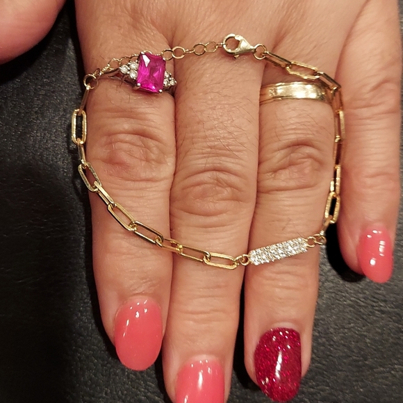 925 brazelet 🤷gold plated - Picture 3 of 8